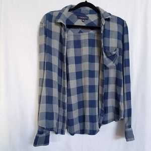 Aeropostale Blue and Gray Flannel